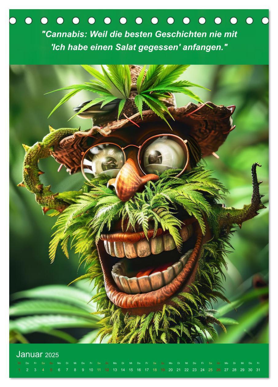 Bild: 9783435697151 | Der humoristische Cannabis Kalender (Tischkalender 2025 DIN A5...