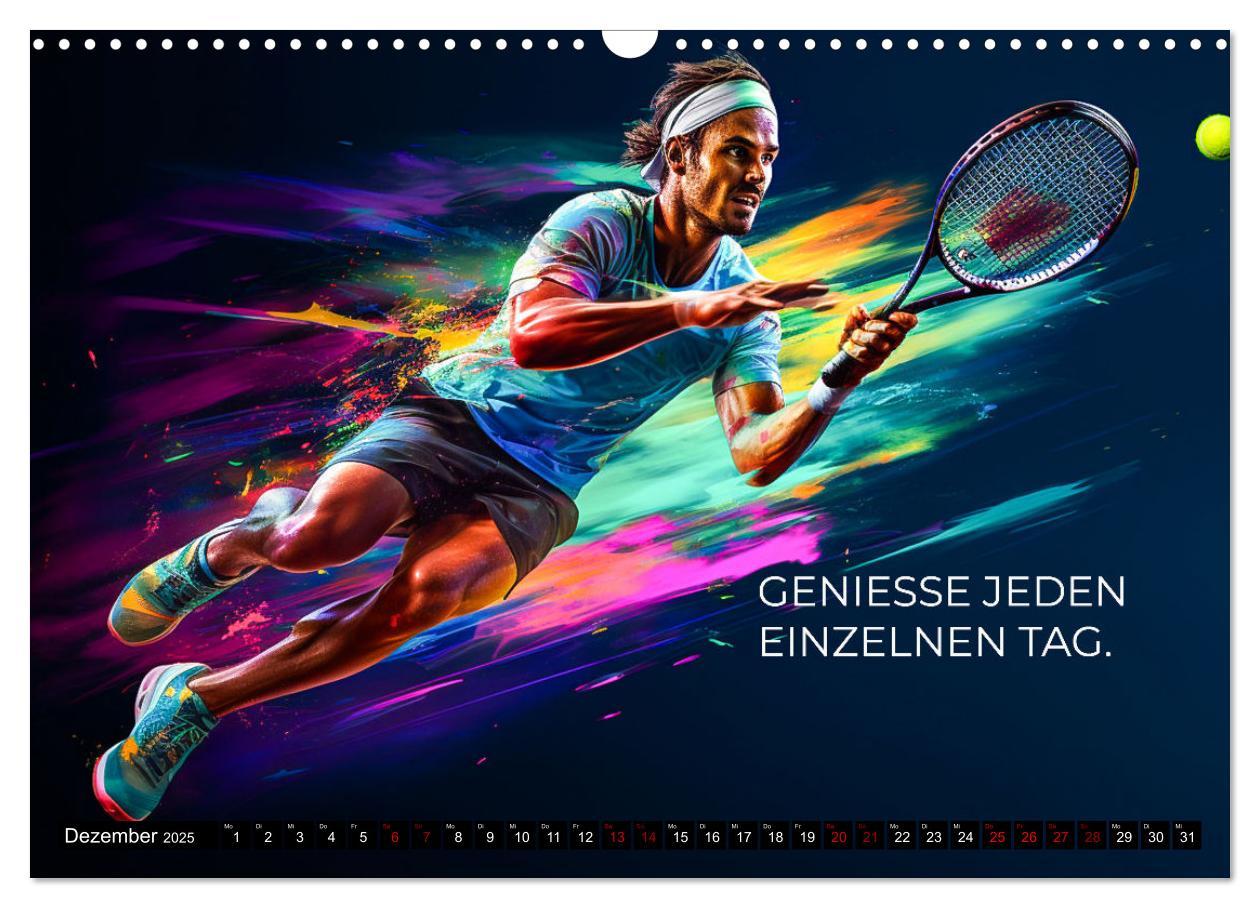 Bild: 9783383873096 | Tennis und Motivation (Wandkalender 2025 DIN A3 quer), CALVENDO...