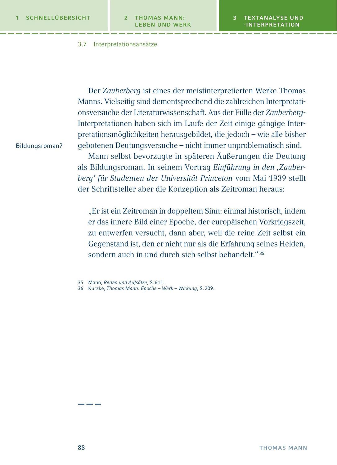 Bild: 9783804419421 | Der Zauberberg. Textanalyse und Interpretation | Thomas Mann | Buch