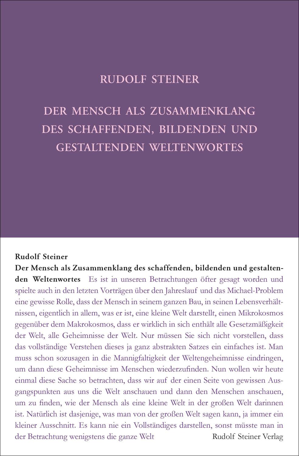 Cover: 9783727423017 | Der Mensch als Zusammenklang des schaffenden, bildenden und...