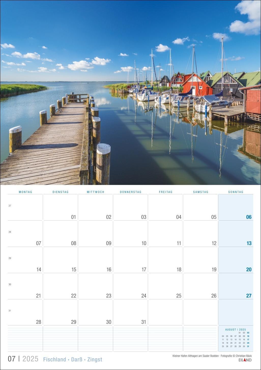 Bild: 9783964023476 | Fischland - Darß - Zingst Kalender 2025 | Eiland | Kalender | 13 S.