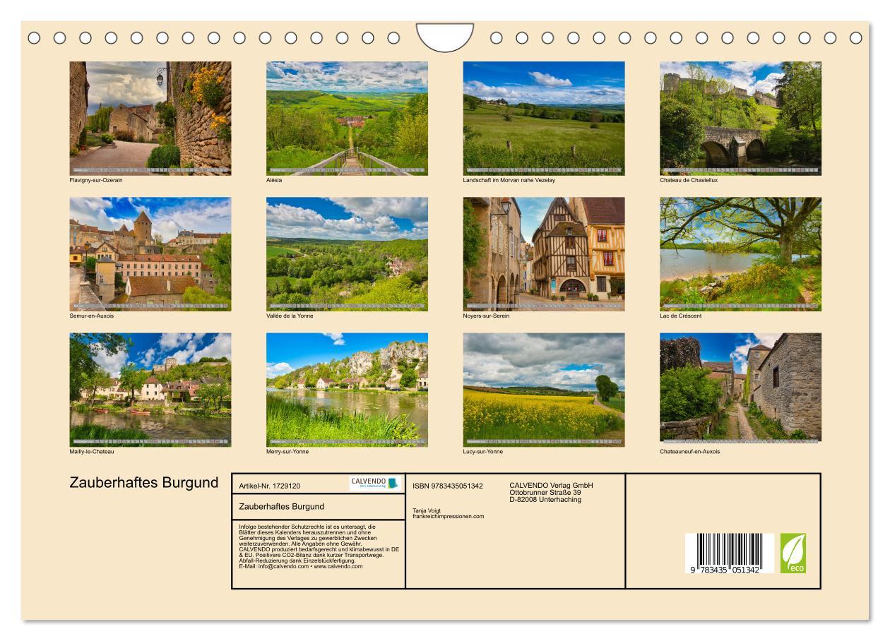 Bild: 9783435051342 | Zauberhaftes Burgund (Wandkalender 2025 DIN A4 quer), CALVENDO...