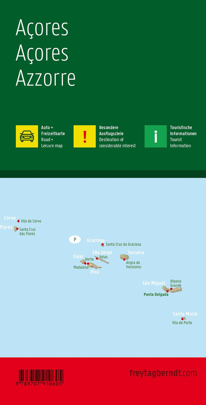 Rückseite: 9783707910605 | Azoren Autokarte 1 : 50.000 | Freytag-Berndt und Artaria KG | Deutsch