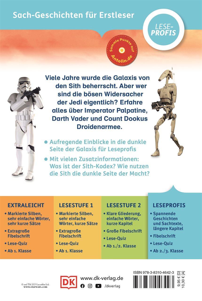 Rückseite: 9783831046423 | SUPERLESER! Star Wars(TM) Die Geschichte der Sith | Christina Braun