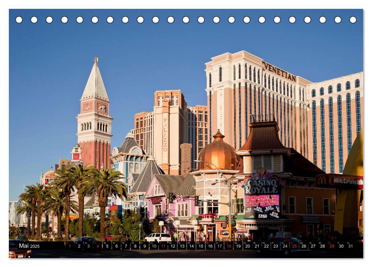 Bild: 9783435719297 | Las Vegas (Tischkalender 2025 DIN A5 quer), CALVENDO Monatskalender