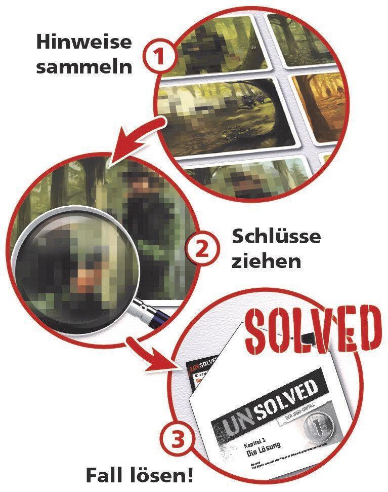 Bild: 4007396022513 | Unsolved - Der Jagd-Unfall | AMIGO - Kartenspiel | Freizeit | Spiel