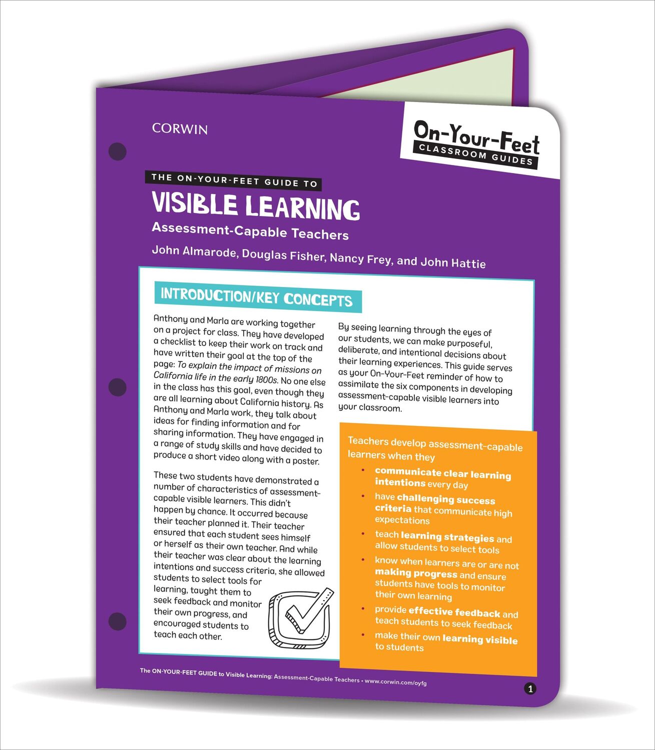 Cover: 9781544385389 | The On-Your-Feet Guide to Visible Learning | Douglas Fisher (u. a.)