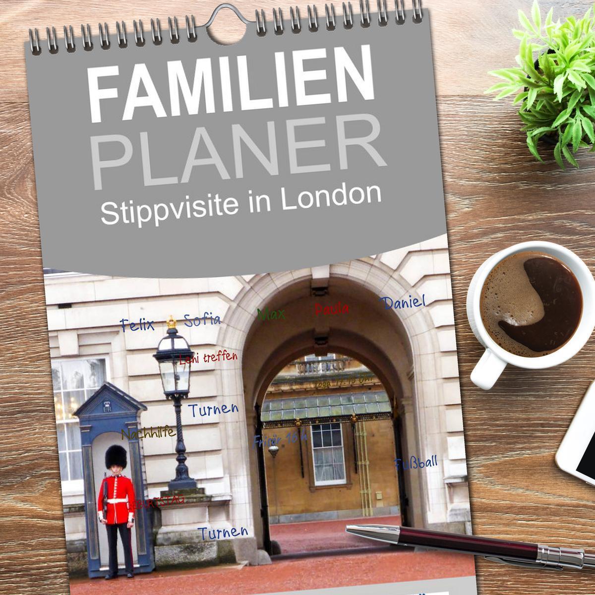 Bild: 9783457116647 | Familienplaner 2025 - Stippvisite in London mit 5 Spalten...