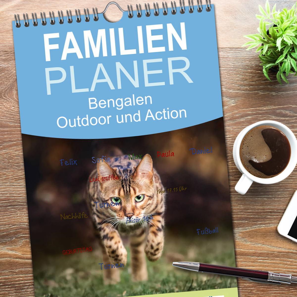 Bild: 9783457121870 | Familienplaner 2025 - Bengalen Outdoor und Action mit 5 Spalten...