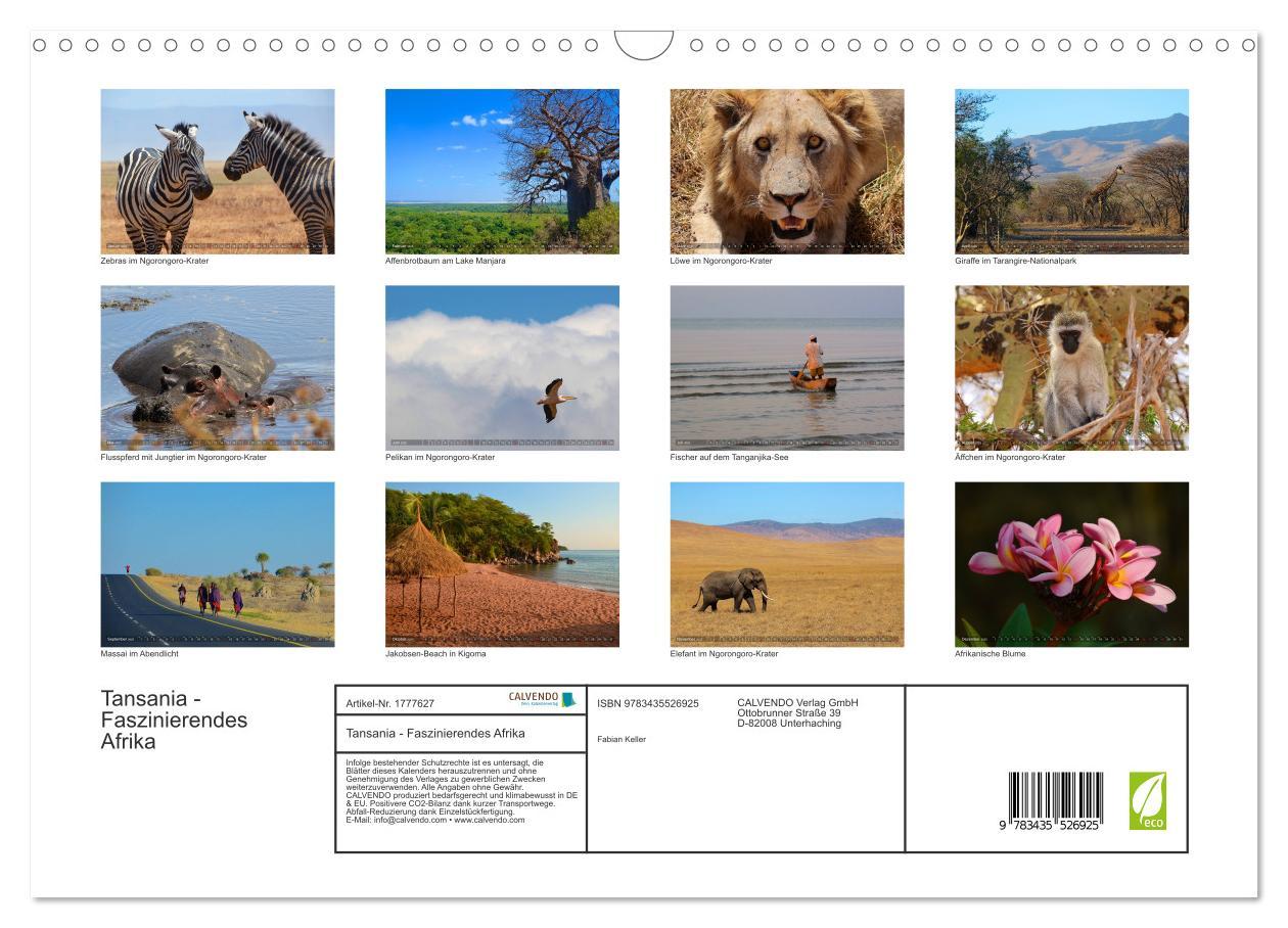 Bild: 9783435526925 | Tansania - Faszinierendes Afrika (Wandkalender 2025 DIN A3 quer),...