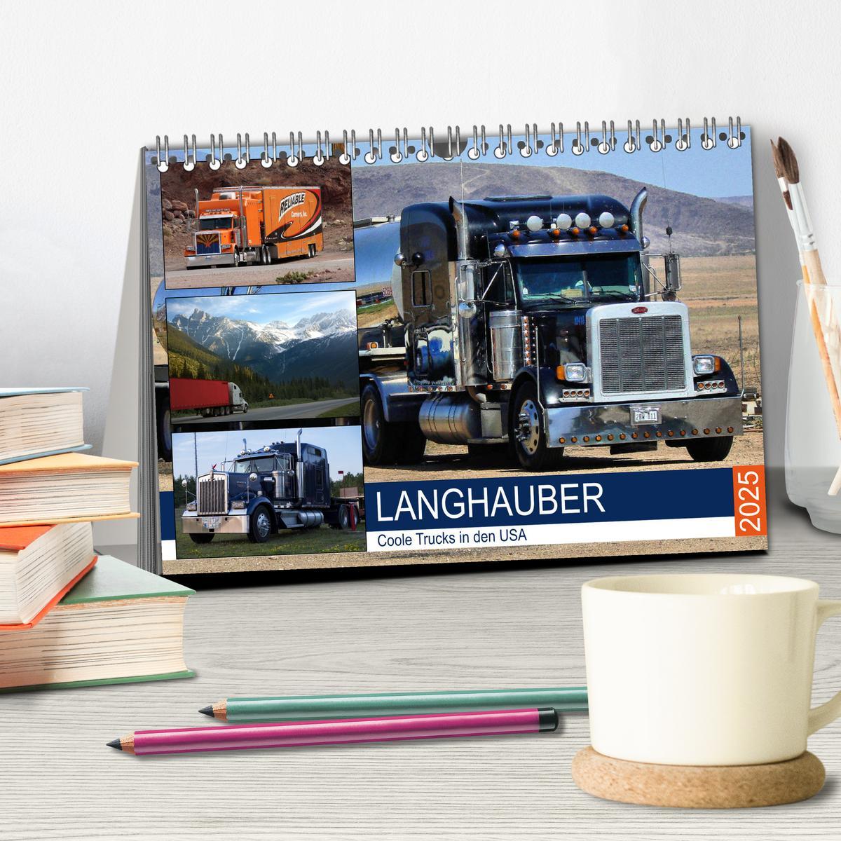 Bild: 9783435337262 | Langhauber. Coole Trucks in den USA (Tischkalender 2025 DIN A5...