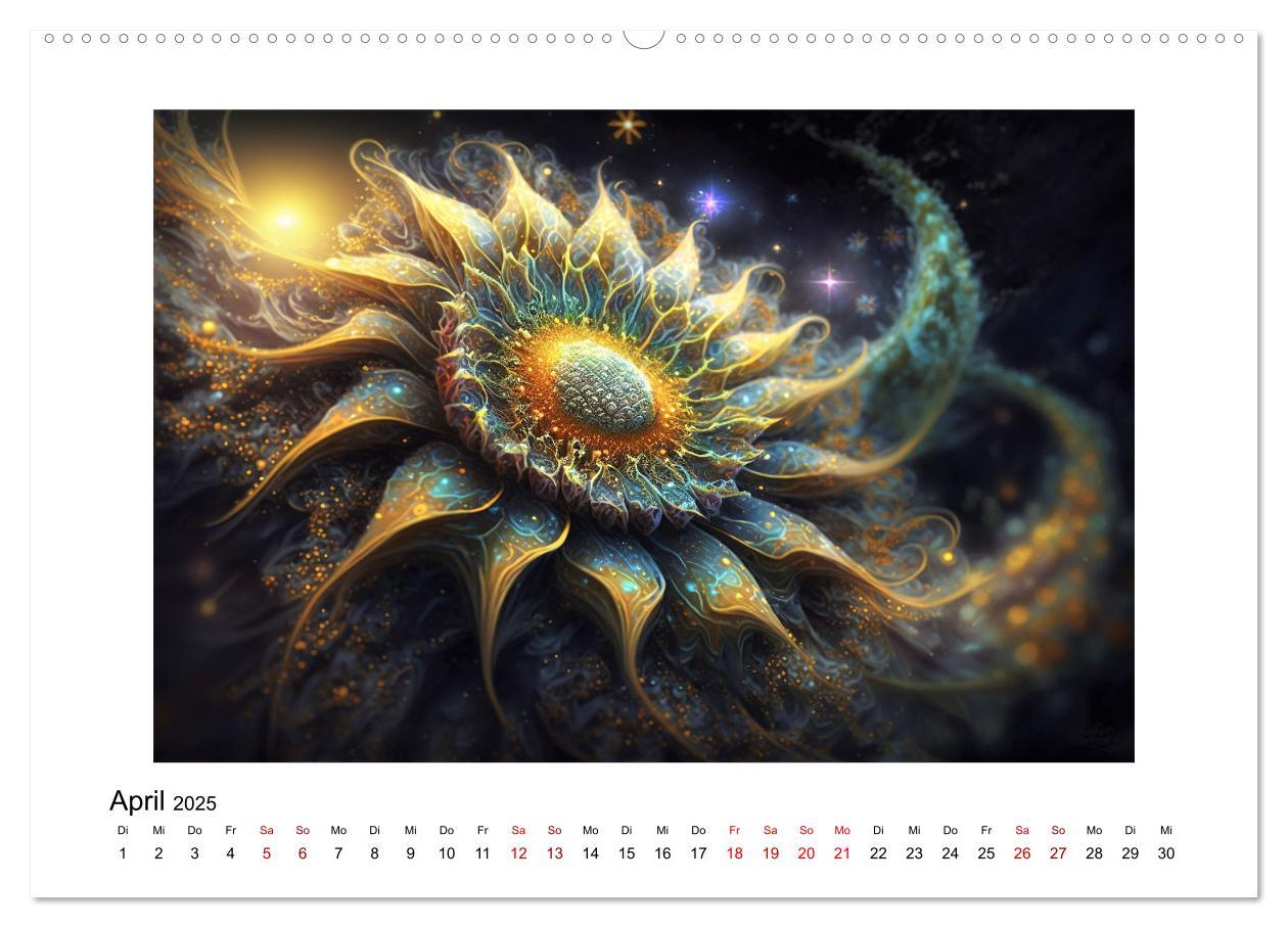 Bild: 9783383873508 | Kosmische Blüten (hochwertiger Premium Wandkalender 2025 DIN A2...