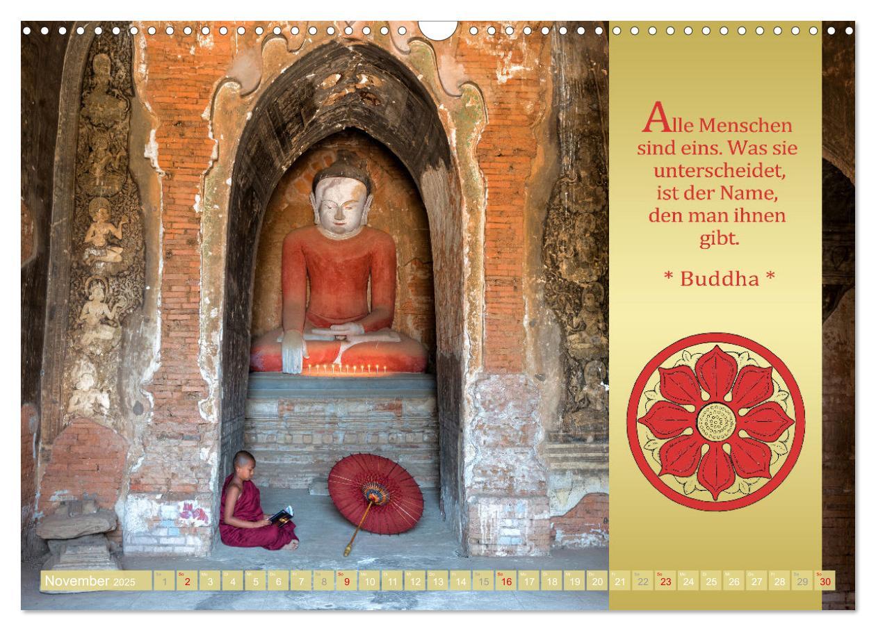 Bild: 9783435081394 | BUDDHAS WORTE - Buddhistische Weisheiten (Wandkalender 2025 DIN A3...