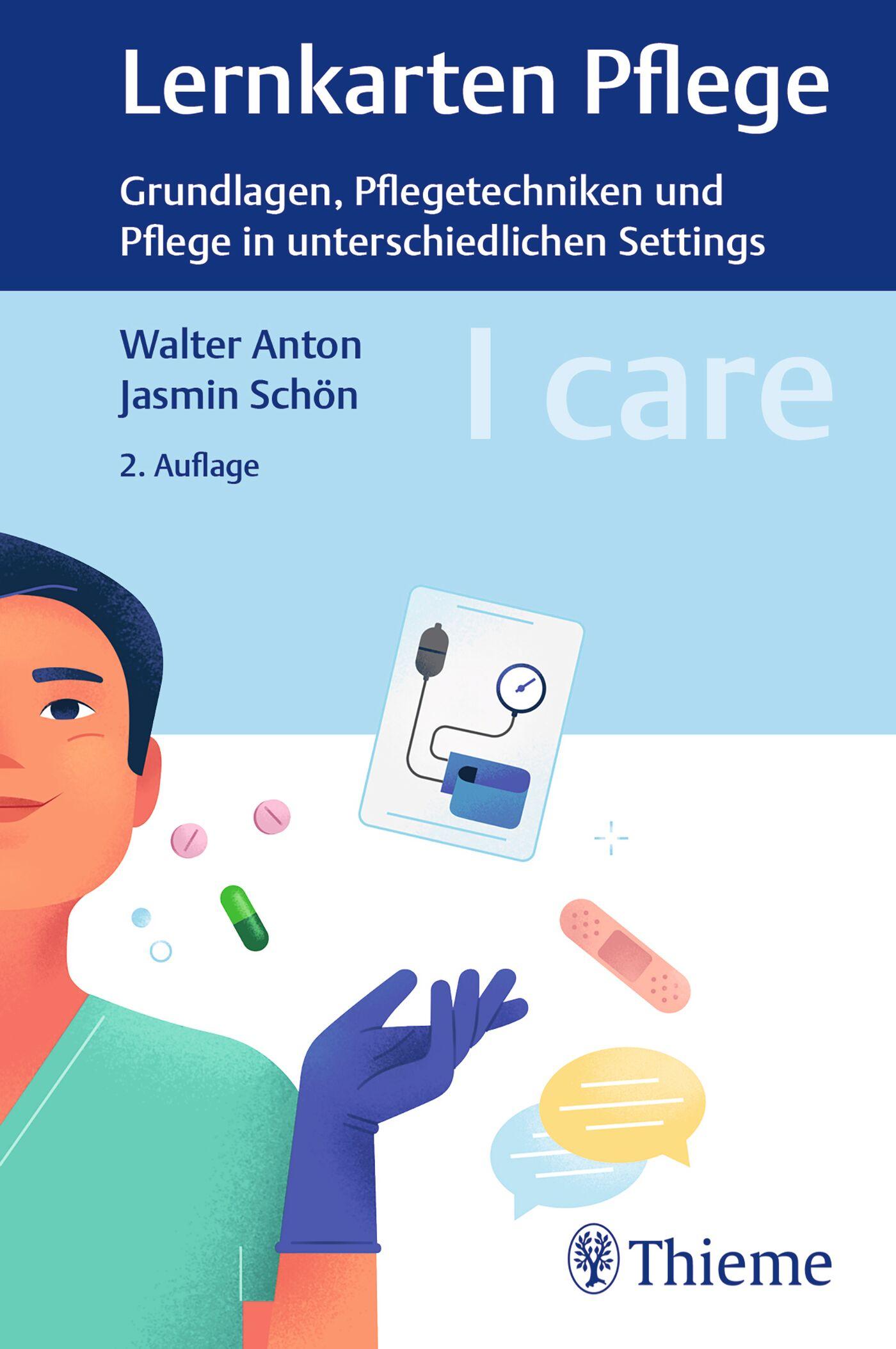 Cover: 9783132439979 | I care Lernkarten Pflege - Grundlagen, Pflegetechniken und Pflege...