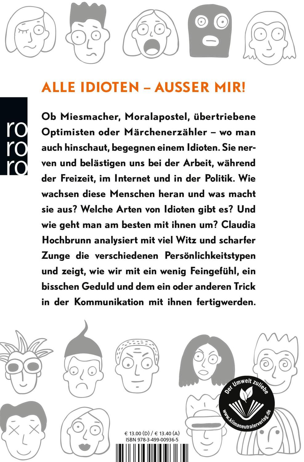 Rückseite: 9783499009365 | Ein Idiot kommt selten allein | Claudia Hochbrunn | Taschenbuch | 2023