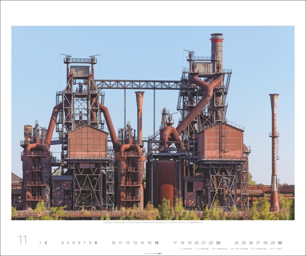 Bild: 9783839901229 | Der Ruhrpott Kalender 2025 - Industriekultur | Kalender | 14 S. | 2025