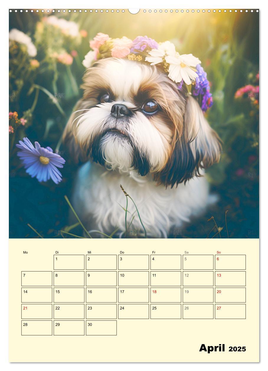 Bild: 9783435874101 | Shih Tzu Alarm. Glückliche Wuschelköpfe (Wandkalender 2025 DIN A2...