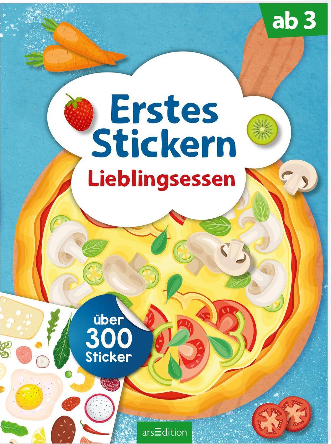 Cover: 9783845851402 | Erstes Stickern - Lieblingsessen | Über 300 Sticker | Taschenbuch