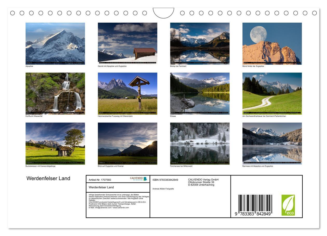 Bild: 9783383842849 | Werdenfelser Land (Wandkalender 2025 DIN A4 quer), CALVENDO...