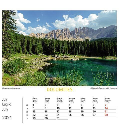 Bild: 9788887531466 | Dolomiten 2024, Postkartenkalender Querformat | Kalender | 2024