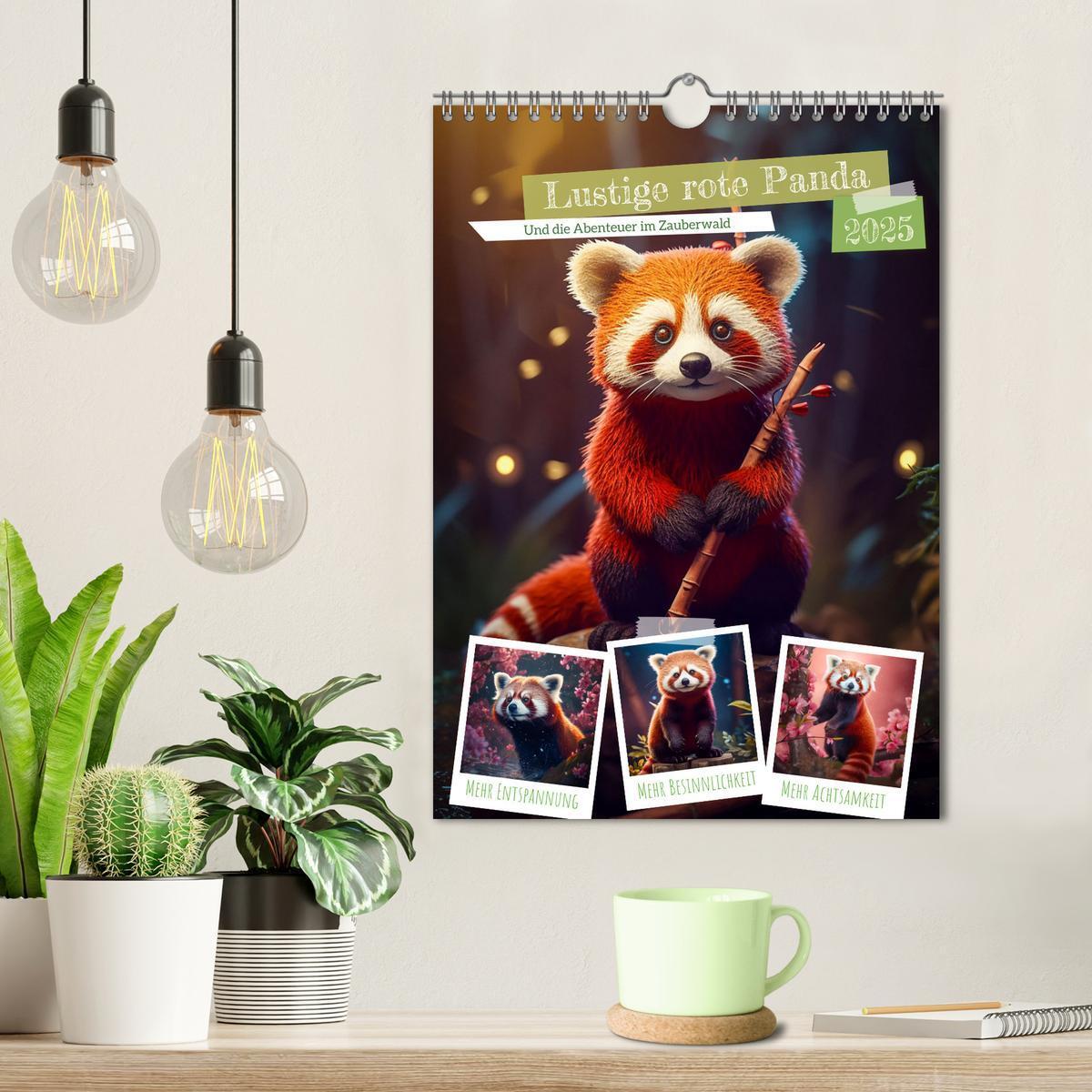 Bild: 9783435872343 | Lustige rote Panda (Wandkalender 2025 DIN A4 hoch), CALVENDO...