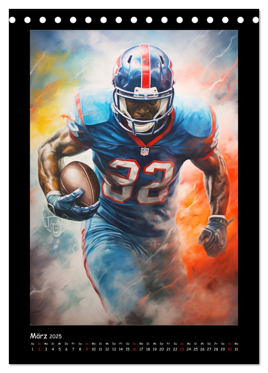 Bild: 9783435864256 | American Football. Paintings (Tischkalender 2025 DIN A5 hoch),...