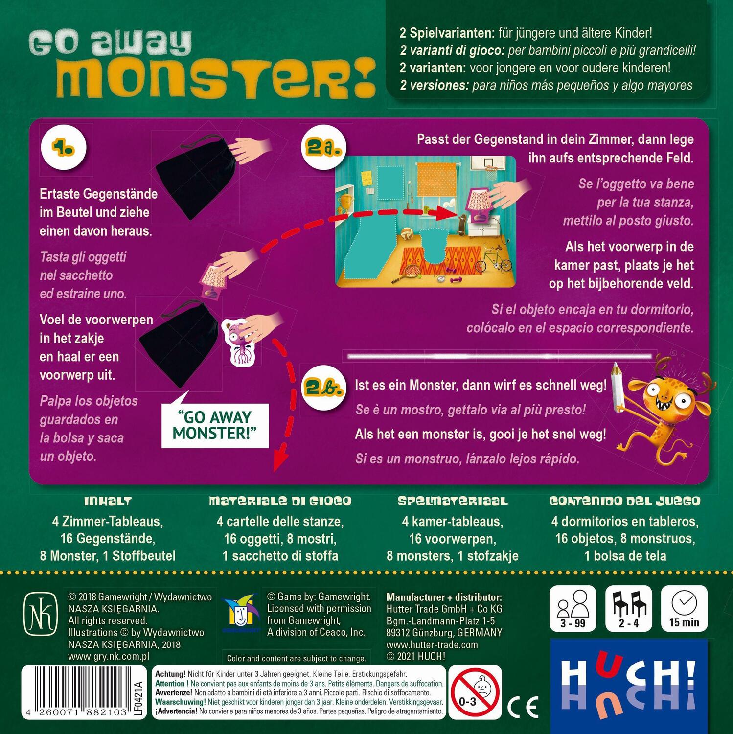 Bild: 4260071882103 | Go away monster! | Gamewright | Spiel | Deutsch | 2021