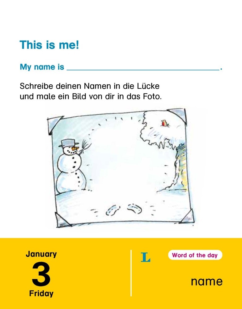 Bild: 9783125635852 | Langenscheidt Kinderkalender Englisch 2025 | Tagesabreißkalender