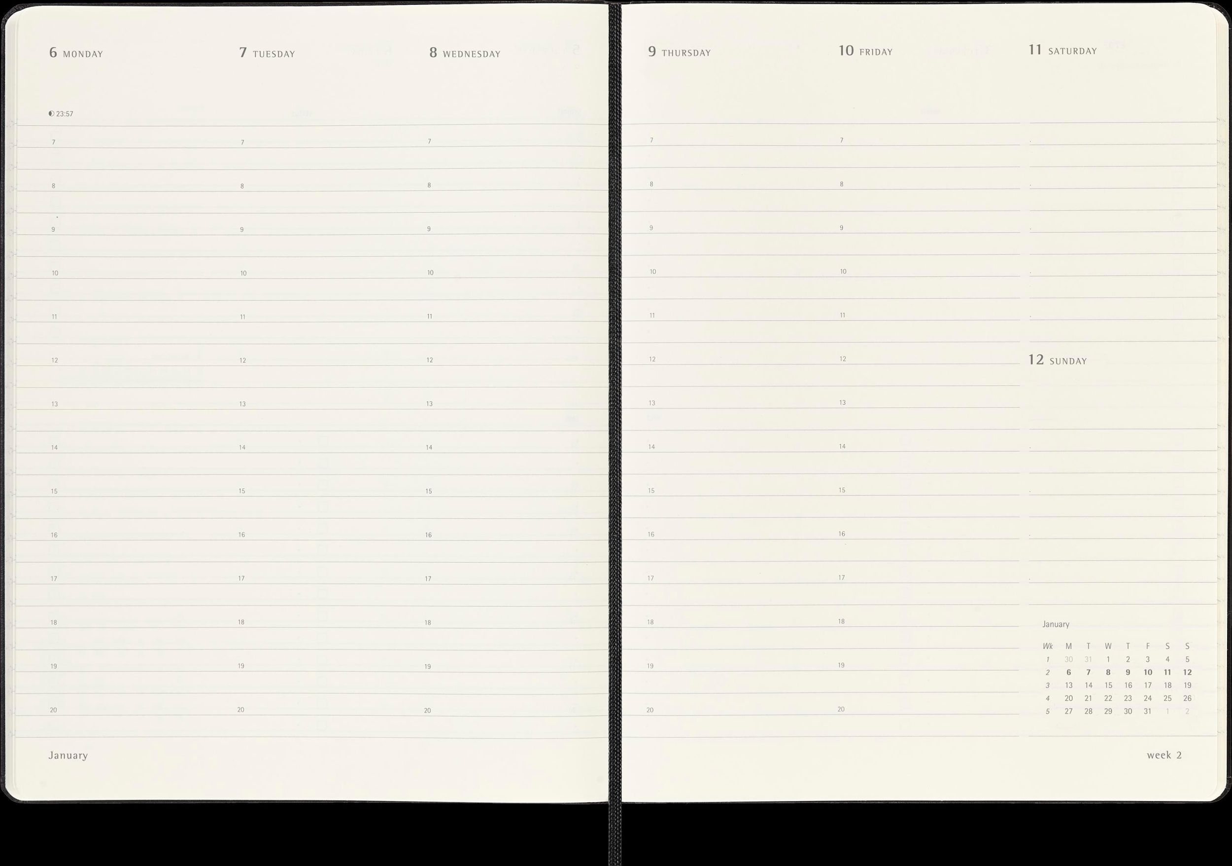 Bild: 8056999270254 | Moleskine PRO 12 Month 2025 Weekly Vertical Planner, Hard Cover, XL...