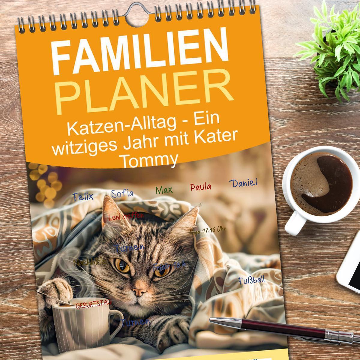 Bild: 9783457191507 | Familienplaner 2025 - Katzen-Alltag - Ein witziges Jahr mit Kater...