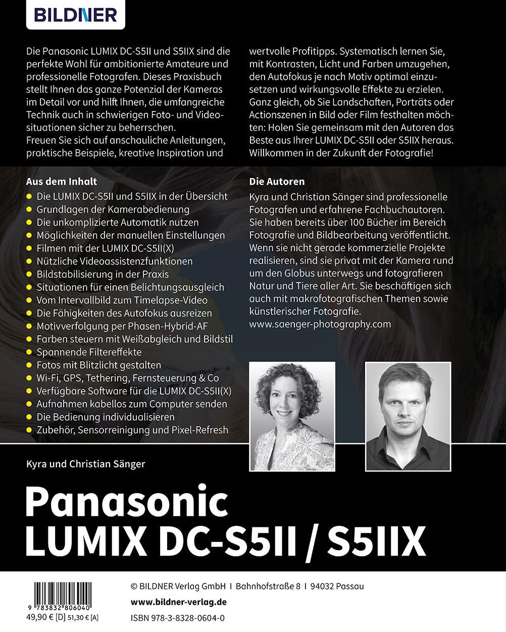 Rückseite: 9783832806040 | Panasonic Lumix DC-S5 II / DC-S5 IIX | Kyra Sänger (u. a.) | Buch