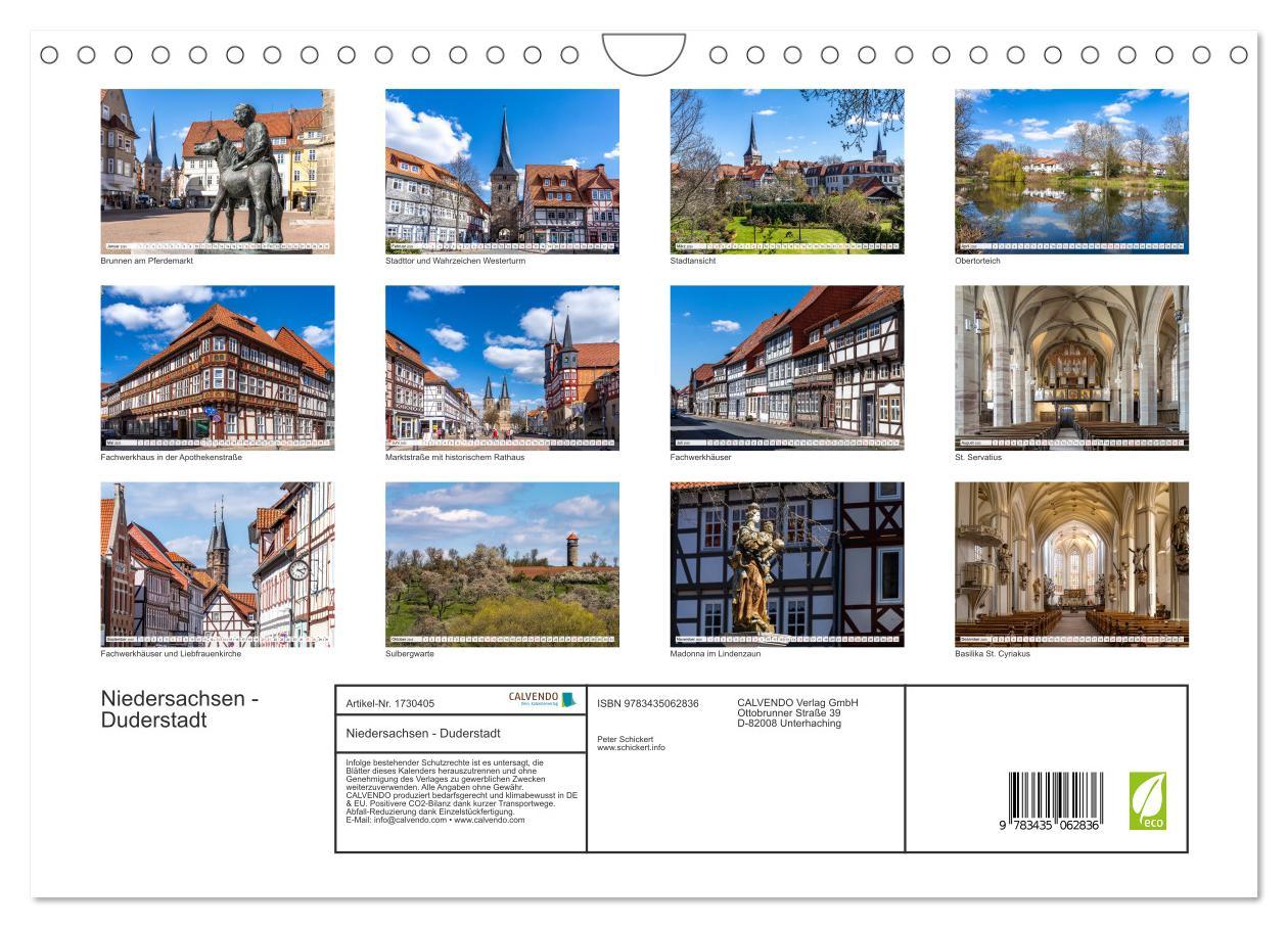 Bild: 9783435062836 | Niedersachsen - Duderstadt (Wandkalender 2025 DIN A4 quer),...