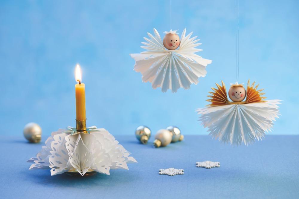 Bild: 9783838837291 | Weihnachtliche Papiertüten-Deko | Engel, Kugeln, Nikolaus | Moras