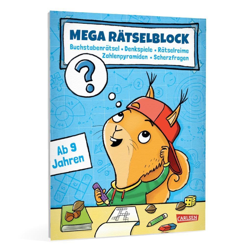 Bild: 9783551190826 | Mega Rätselblock - Buchstabenrätsel, Denkspiele, Zahlenpyramiden,...