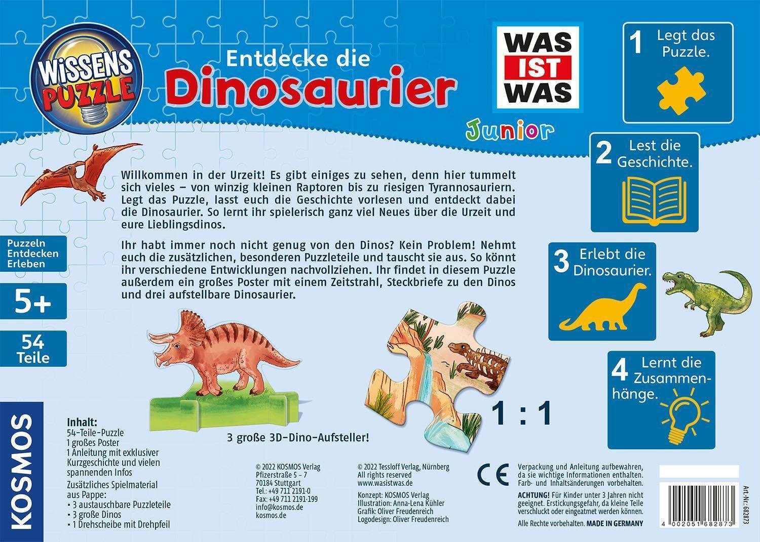 Bild: 4002051682873 | Wissenspuzzle: WAS IST WAS junior - Entdecke die Dinosaurier | Spiel