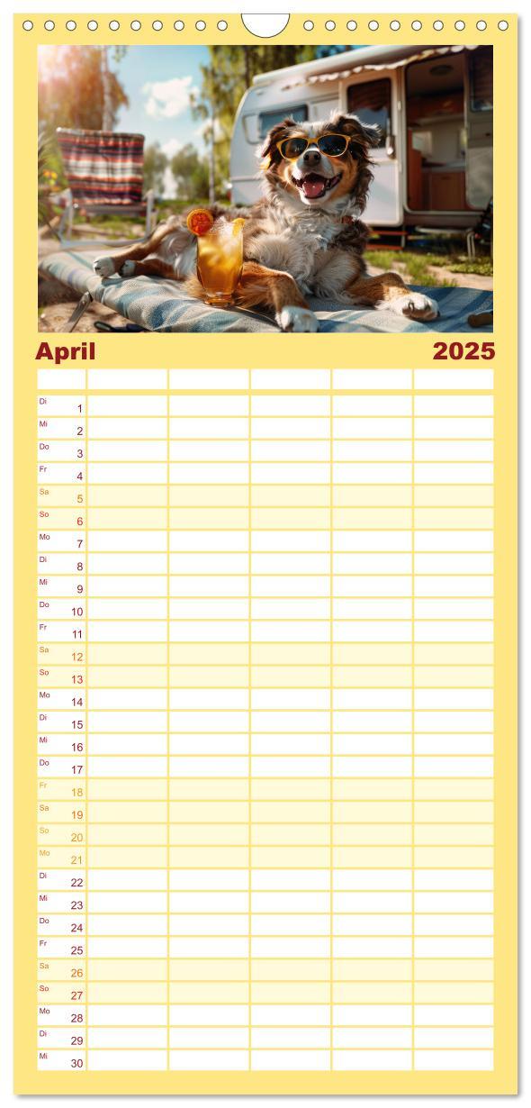 Bild: 9783457192740 | Familienplaner 2025 - Der tierisch lustige Camping-Kalender mit 5...