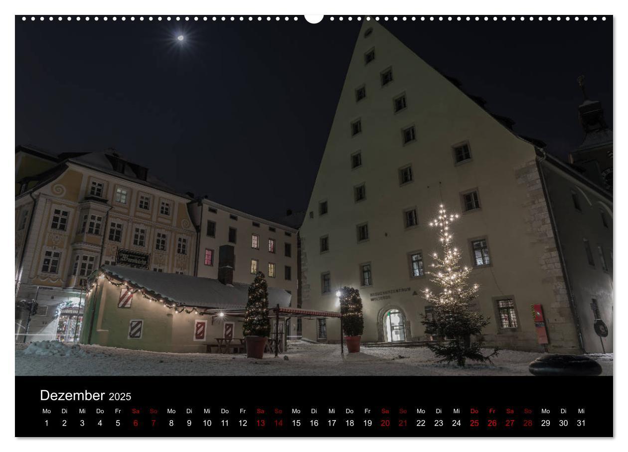 Bild: 9783435374816 | Regensburg bei Nacht (hochwertiger Premium Wandkalender 2025 DIN A2...