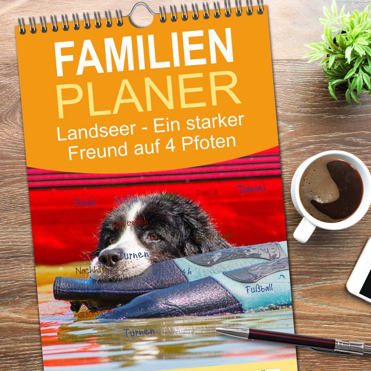 Bild: 9783457115237 | Familienplaner 2025 - Landseer - Ein starker Freund auf 4 Pfoten...