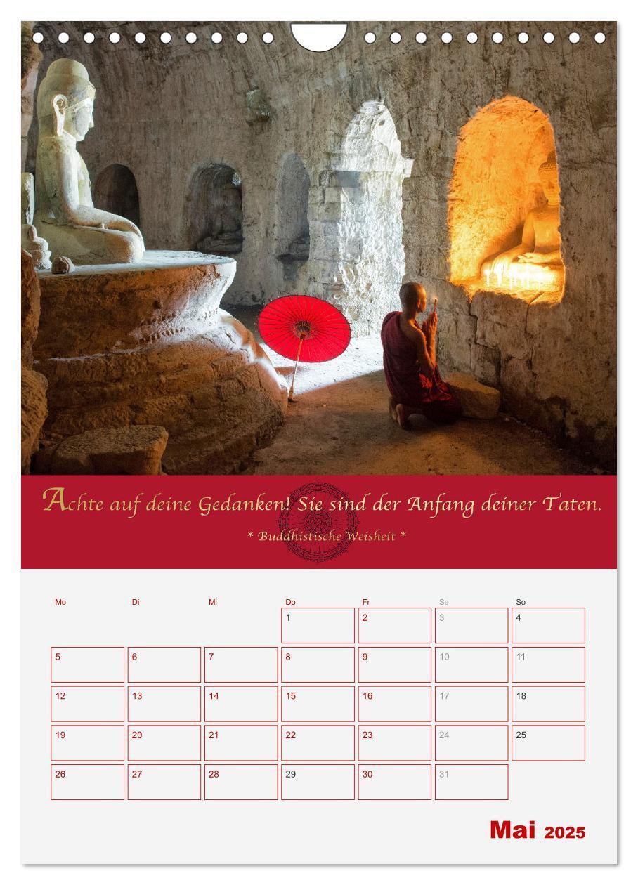 Bild: 9783435927784 | Buddhistische Weisheiten - DER ROTE SCHIRM (Wandkalender 2025 DIN...