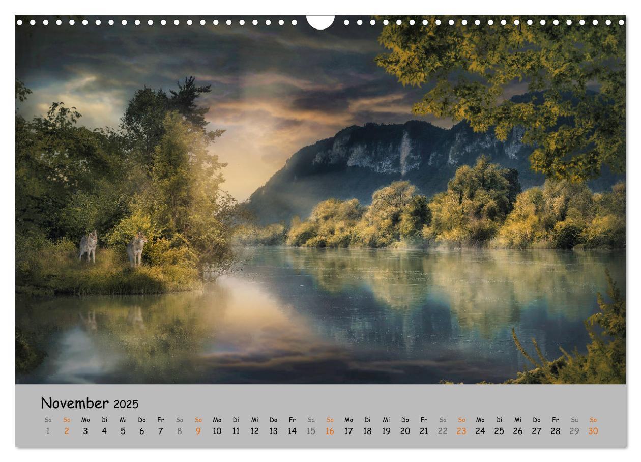 Bild: 9783435079797 | Der lange Weg der Wölfe (Wandkalender 2025 DIN A3 quer), CALVENDO...