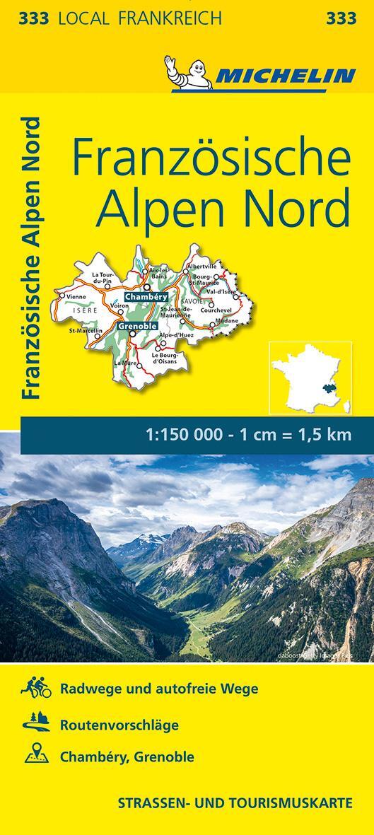 Cover: 9782067210547 | Michelin Französische Alpen Nord | Michelin | (Land-)Karte | 1 S.