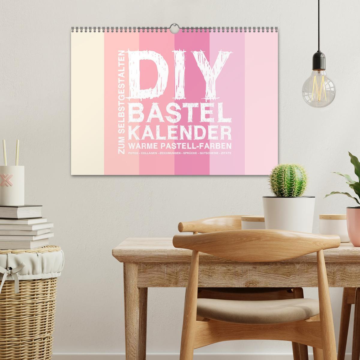 Bild: 9783435215812 | DIY Bastel-Kalender -Warme Pastell Farben- Zum Selbstgestalten...