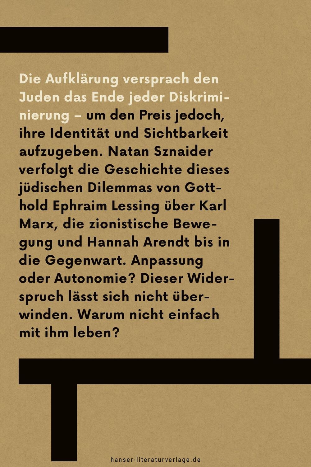 Bild: 9783446281318 | Die jüdische Wunde | Leben zwischen Anpassung und Autonomie | Sznaider