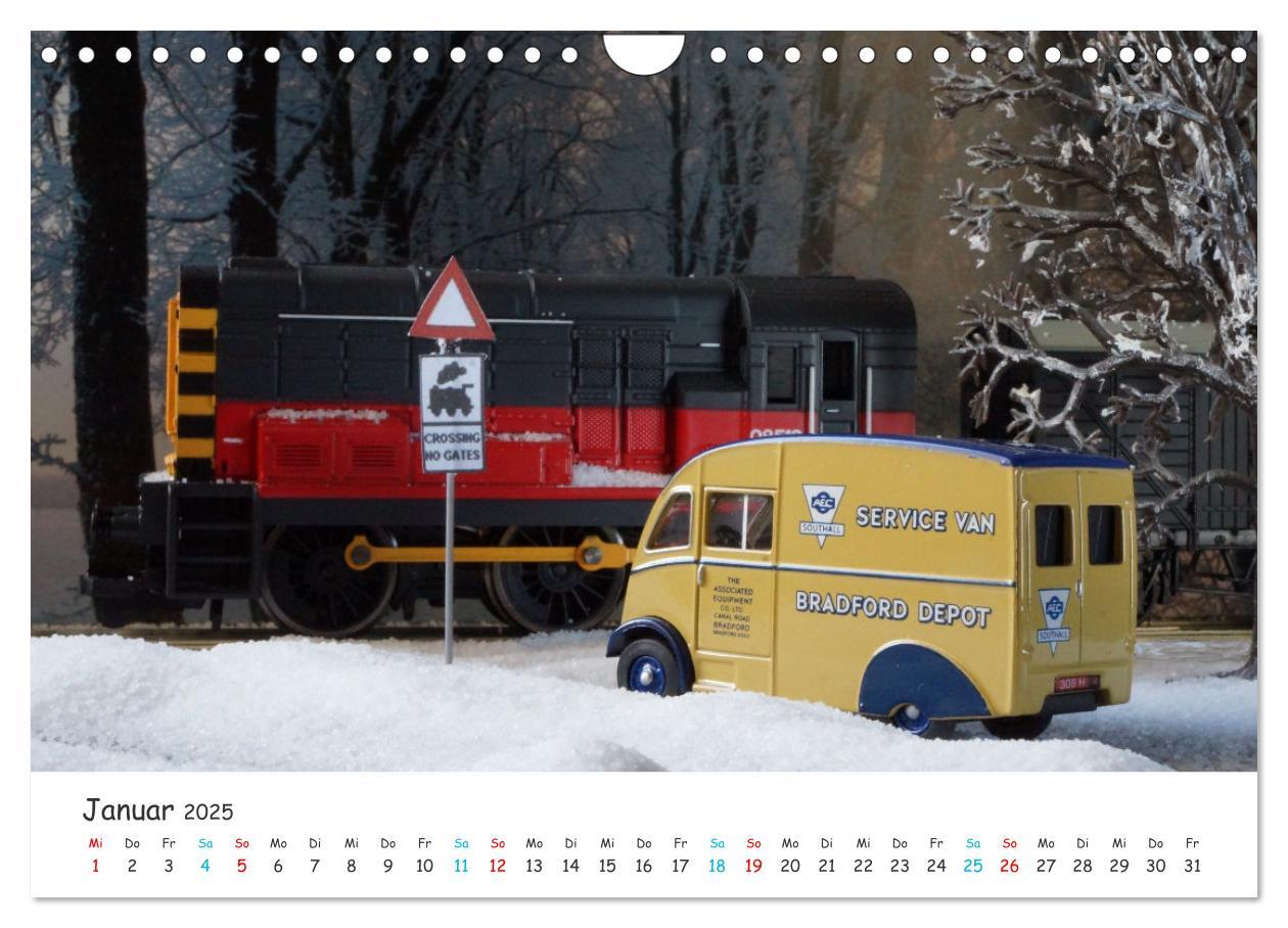 Bild: 9783457190197 | Autos auf der Modellbahn (Wandkalender 2025 DIN A4 quer), CALVENDO...