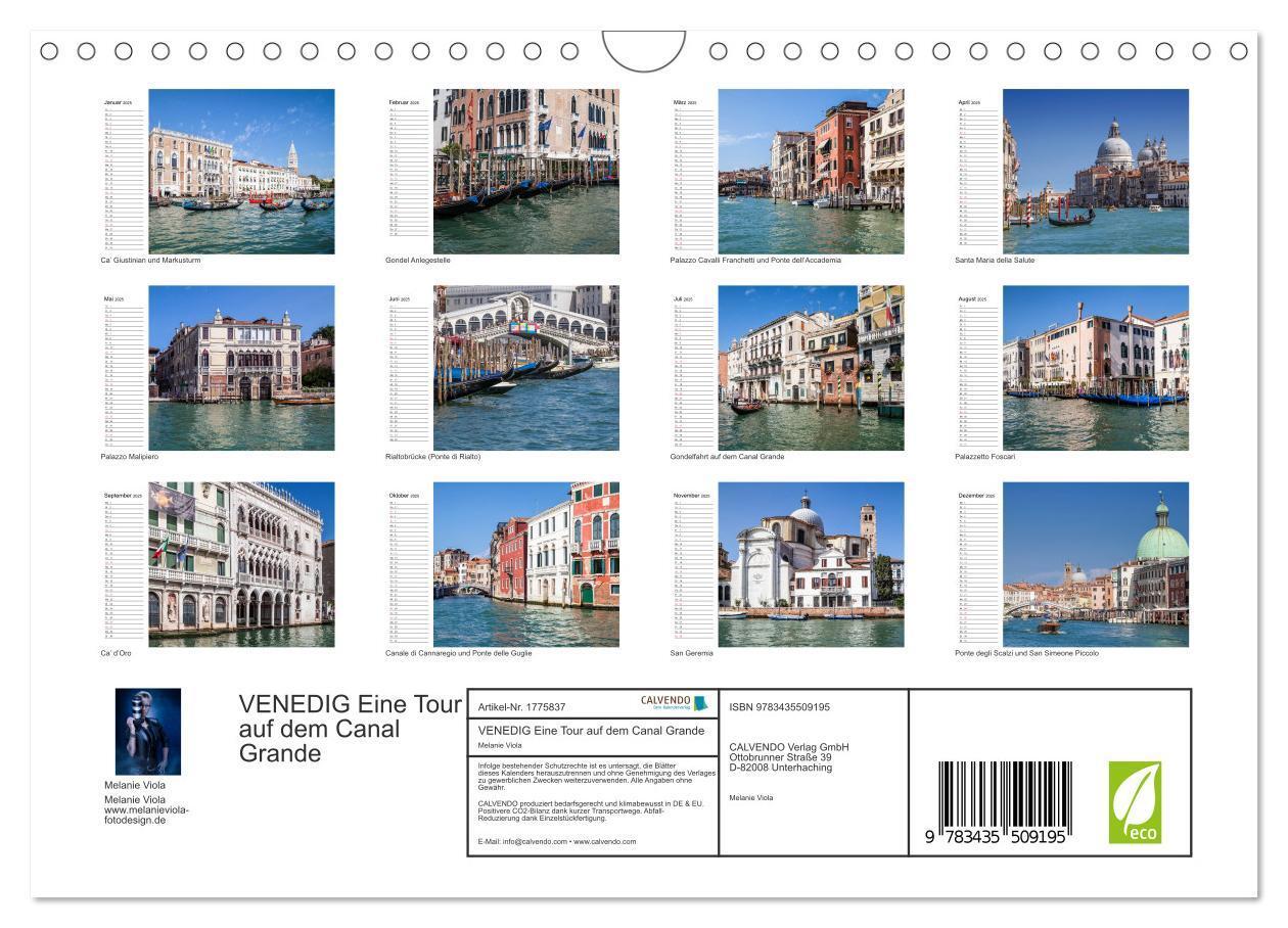 Bild: 9783435509195 | VENEDIG Eine Tour auf dem Canal Grande (Wandkalender 2025 DIN A4...