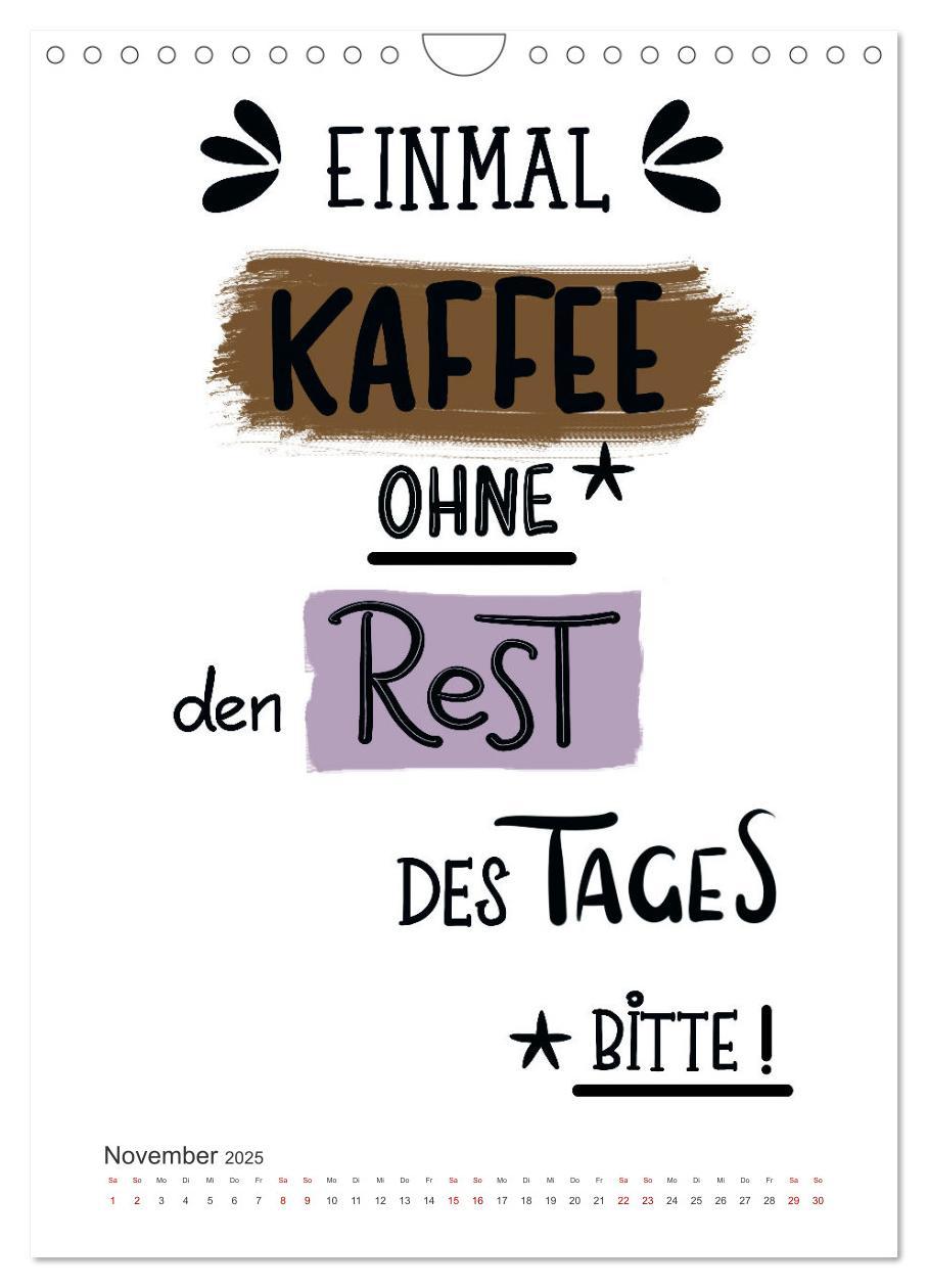 Bild: 9783435897766 | Kaffee liebt dich (Wandkalender 2025 DIN A4 hoch), CALVENDO...