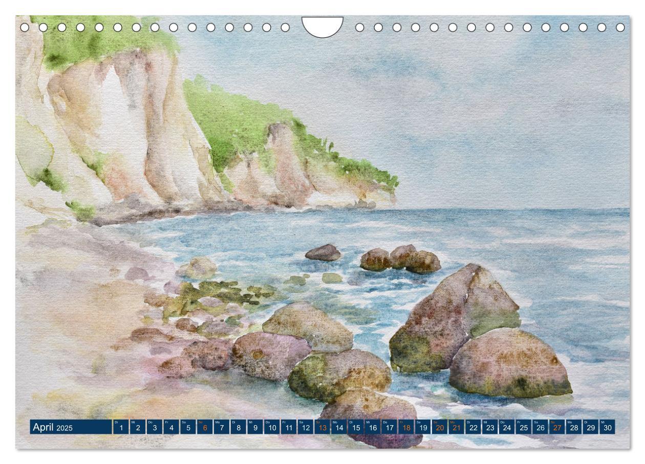 Bild: 9783435075317 | Rügen Impressionen in Aquarell (Wandkalender 2025 DIN A4 quer),...