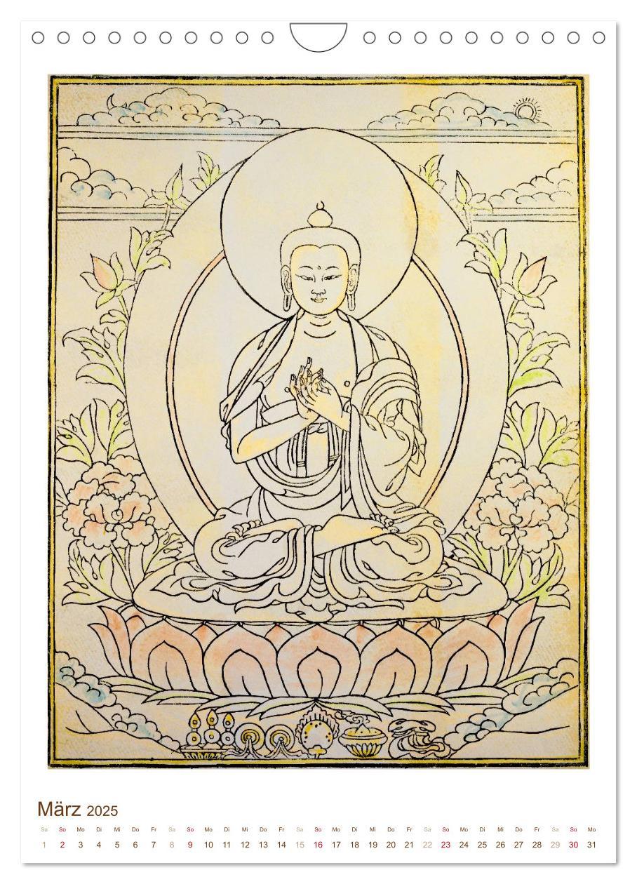 Bild: 9783457042700 | Mit Buddha durchs Jahr: historische Zeichnungen (Wandkalender 2025...