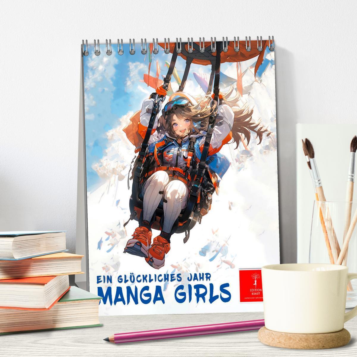 Bild: 9783435844852 | Manga Girls - ein glückliches Jahr (Tischkalender 2025 DIN A5...