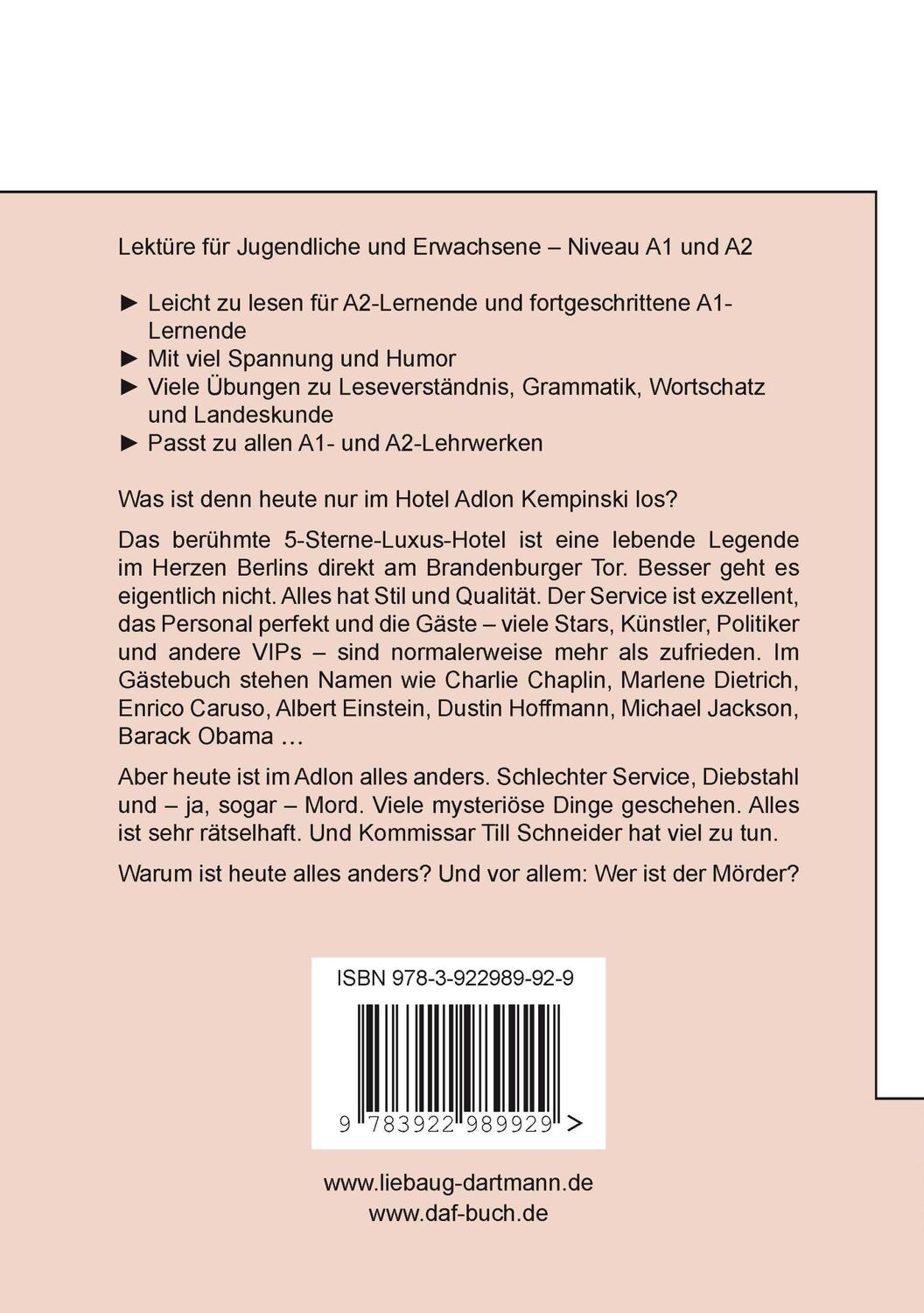 Rückseite: 9783922989929 | Mörder in Berlin | Claudia Peter | Broschüre | 48 S. | Deutsch | 2017